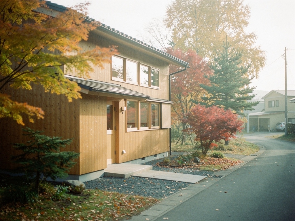 北海道らしい木造住宅の外観